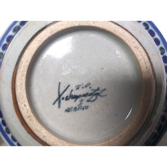 Teresa Duran Xochiquetzal Pottery Bowl Mexico Small Snack Salsa Dessert Berry EC - Picture 9 of 11